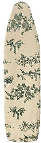 XNSHUN Bügelbrettbezug Bügeltischbezug, Extra Dick Klassischer Baumwollbezug Mit Elastischem Gummizug, Extra Dampfdurchlässig Bügelbrettbezug Für Dampfbügelstation/Dampfbügeleisen, 140x50cm (Stil H)
