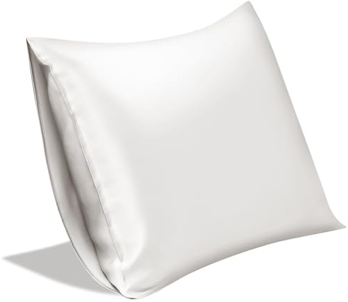 SILKTALE Mulberry Silk Pillowcase, White/Ivory, Standard 50x65cm