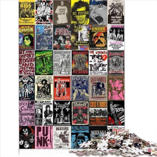 Funny Jigsaw Puzzles Adult Jigsaw Puzzle Vintage Collage Family Puzzles for Kids Family Fun Jigsaws Puzzles 1000pcs(26x38cm)