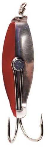 WIGGLER Makrelenblinker 3er Pack mit Doppelhaken Gr. 2/0 Dorschblinker Blinker Meeres-Blinker 3 Stück (Silber-Rot)