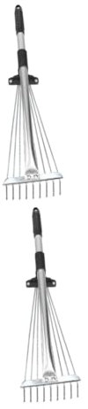 Sosoport 2St Blattschaufeln Blattgreifer gartenwerkzeuge gartengerät Grabber Reacher-Tool Gartenrechen aus Metall Blatt Rechen Werkzeug einziehbar Grasrechen Traktor Blätter Reisen Feder