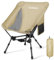 CANWAY Faltbarer Campingstuhl，Ultraleicht Tragbare Campingstuhl, Kleines Packmaß Stuhl mit Tragfähigkeit 180KG Tragkraft，klappstuhl,Strandstuhl (Beige)