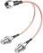 YAODHAOD Cavo coassiale splitter RG6 tipo F maschio a F doppia femmina RG316 cavo coassiale a 3 vie per Internet e antenna TV 50 Ohm Splitter Combiner (15 cm)