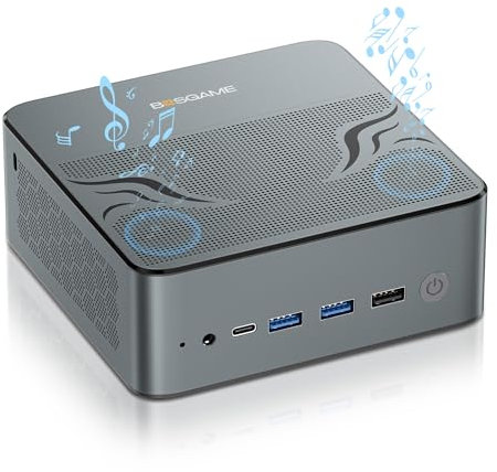 BOSGAME M1 Mini PC, Ryzen 7 7840HS (up to 5.1GHz) AMD Radeon 780M 32GB DDR5 1TB PCle4.0 SSD Mini Computers, Mini Gaming PC 4K Displays 2×HDMI+DP+2×USB4, 2.5Gbps Dual LAN, WiFi 6, BT5.2