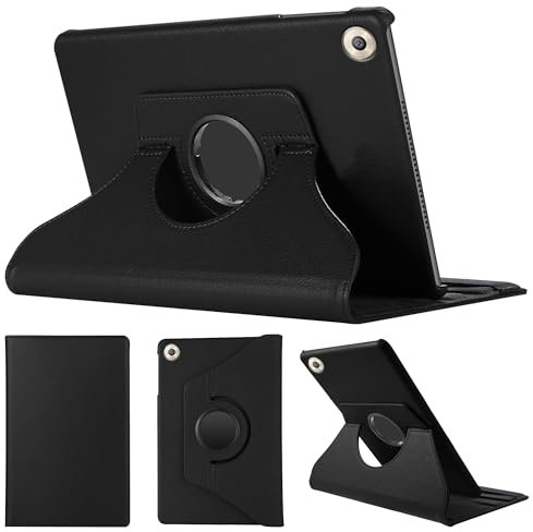 SWEIMEN Hülle Kompatibel mit Huawei MediaPad M5 8.4 Zoll Tablette, PU Lederhülle 360° Drehbar Multi-Winkel Schutz Ständer Schutzhülle