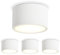 KYOTECH 4x LED Aufbauspots - 4000K Deckenspots Weiß Matt 6W 550LM GX53 LED Aufbaustrahler - Ø95x55mm Aufputz 230V Aufbauleuchte Deckenlampe Spots Deckenleuchte für Schlafzimmer Wohnzimmer