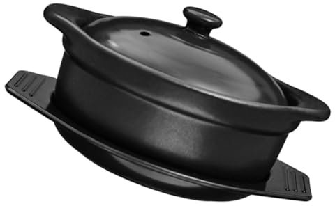 PHENOFICE Cazuela de Cerámica Olla Multifuncional para Guisar Tapa para Cocina Olla para Guisar Arroz Sopa