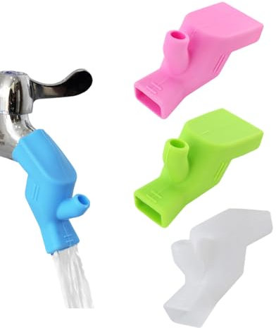 ZAAWUUT Estensioni del rubinetto del rubinetto 4 pezzi, connettore del rubinetto del lavello della cucina, prolunga flessibile in silicone senza rifiuti d'acqua e spruzzi