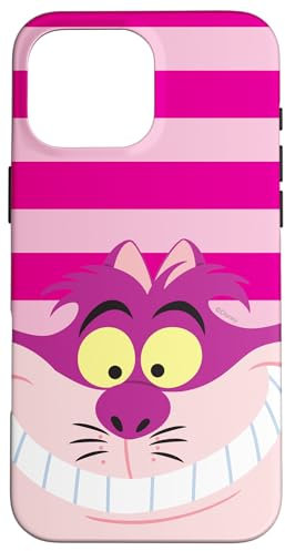 iPhone 16 Pro Max Disney Alice in Wonderland Cheshire Cat Pink Stripes Case