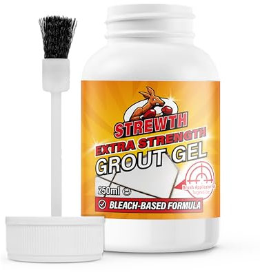 Strewth - Grout Cleaner Gel with Brush Applicator | Gentle Mould & Mildew Remover - 250ml