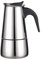 Caffettiera Moka 4 Tazze 200ml, Moka Pot Manico Anti Scottatura, Perfetta Estrazione del Caffè - Espresso Maker in Acciaio Inox, Non Adatta A Induzione
