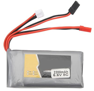 6.6V 2200mAh LiPo Battery for Futaba 14SG/18SZ/16SZ/T8J RC Transmitters, High-Capacity Replacement Battery, with Overcharge Protection, Long-Lasting Performance
