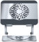 Koolenry Supporto per Laptop in Metallo Grigio con Rotazione A 360 Gradi e Ventola di Raffreddamento per Il Gaming, Design Universale A Doppio Albero.