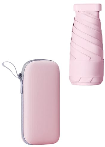 Bosiyrggrl Capsule Umbrella for Sunny & Portable Sunscreen & UV Protection Mini Ultra-Light Parasol Pink