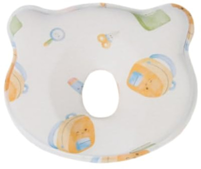 AQCQDQ Babykissen, Silikon Babykopfpolster, Babykissen Gegen Plattkopf, Ergonomisches Kopfformungsmit Nackenstütze für Wiege, Bett, Kinderwagen (26x22 cm,Schultasche)