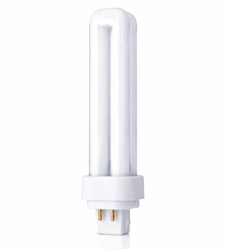 NCC-Licht Kompaktleuchtstofflampe 10W/830 G24q-1 4P 600lm Warmweiß 3000K | CFL aus Glas mit 4-Pin Sockel, gemütliches Licht für Wohnräume, Einsatz in Decken- und Wandleuchten