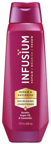 Infusium Repair and Replenish Nourishing Conditioner-Hair Conditioner with Keratin, Argan Oil, and Ceramide -Suitable for All Hair Types-400 ml