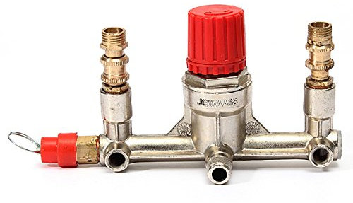 EsportsMJJ Aria Compressore Doppio Tubo di Uscita Valvola Regolatore di Pressione Raccordo