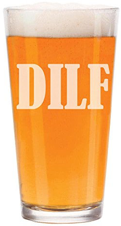 473 ml Bierglas, DILF, lustiges Geschenk für Vater, Ehemann
