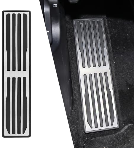 MYMOCCY Stainless Steel Foot Rest Pedal Footrest Pad Cover Fit for Jaguar XE XF XJL F-Pace F-Type Accessories Anti-Slip Plate