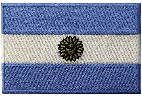 Bandera Argentina Parche Bordado de Aplicación con Plancha