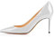 Soireelady Damen Fashion Pumps,Hohe Abstze mit Geschlossener Spitze,Comfort Pumps Lack Weiß EU 36