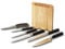 Echtwerk EW-MB-0385 Damastmesser Set, 7-TLG Messerset inkl. Geflügelschere, Extrem scharfe Messer mit typischer Maserung, Stahl, Silber,schwarz