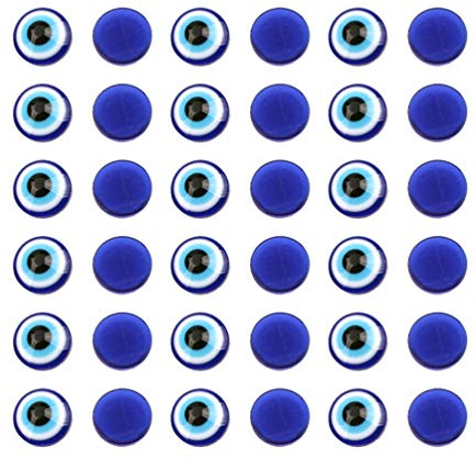 EXCEART Auge Sticker Nazar Boncugu 100 Harz B? Augen Flatback B? Augen Verzierungen für DIY Schmuckherstellung Liefert Ton Befunde 6Mm Augen Zum Basteln Blaues Auge Basteln