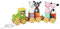 Tractor Puzzle Train Toy – Farm Animal Push and Pull Along Toys for 1 Year Olds, Wooden Toys - Perfect 1st Birthday Gifts For Boy and Girl - Early Development & Activity Toys by Orange Tree Toys