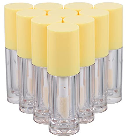 Leere Lipgloss Tuben 6ml, 10 Stück Abs mit Bürstenkopf