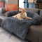 Flauschige Hundedecke Und Hundebett - Couch Für Sofaschutz, Kofferraumschutz, Super Softer Plüsch Zwinger, Waschbar, Warmes Katzenbett, Sofa Matte - L Dark Brown