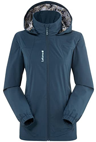 Lafuma - Way JKT W - Veste Hardshell Femme - Membrane Climactive Imperméable et Coupe-Vent - Randonnée, Trekking, Lifestyle - Bleu, Taille M