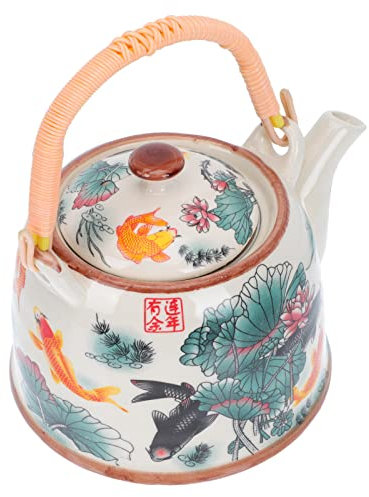 YARNOW Bouilloire Electrique Théière Chinoise Bouilloire Colorée Théière Bouilloire: Vintage Verser Pot Théière Bouilloire Cool Théière Vintage Bouilloire Colorée Bouilloire Porcelaine