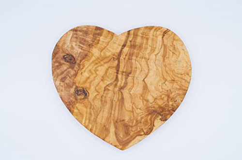 Carthage Trade Gallery - Tagliere per la Colazione a Forma di Cuore – Tagliere in Legno d'Ulivo – Fatto a Mano