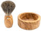 DOVO Premium Rasierpinsel Set - Naturhaarpinsel aus reinstem Dachshaar & Olivenholz Seifenschale - Herren Geschenk Set - Klassische Nassrasur