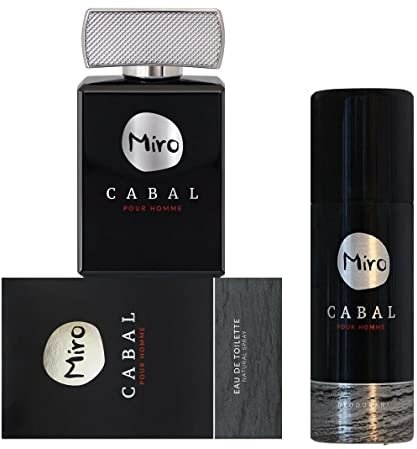 Miro CABAL pour homme Eau de Toilette Spray 75 ml + Deodorant Spray 150 ml 24 h (ohne Aluminium)