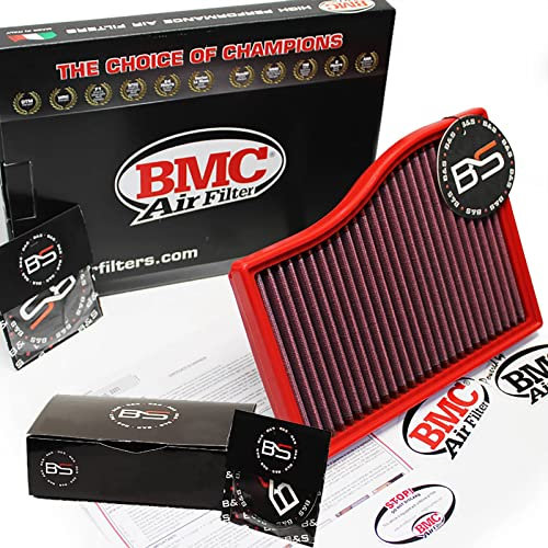 B&S Kit Filtro Aria Sportivo Aspirazione Rigenerabile Lavabile FB01025 con Profumatore Interni