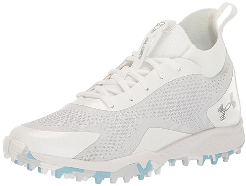 Under Armour Women's Glory 2 Turf Lacrosse Shoe, (100) White/White/Silver, 3.5 UK