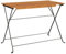 vidaXL Bistrotisch, Stehtisch mit Stahlrahmen, Klappbar Gartentisch Bartisch, Tisch Klapptisch Partytisch für Garten Balkon Terrasse, Massivholz Akazie Stahl