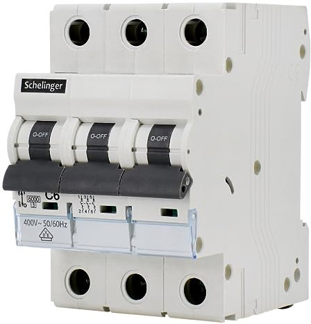 asvendo elektro/Schelinger/Leitungsschutzschalter/LS-Schalter/Sicherungsautomat/Sicherung / 1-Polig / 3-Polig/B oder C / 2A - 63A / VDE geprüft (3-Polig/C / 10A)