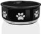 KPWACD Ceramic Pet Bowl for Dogs and Cats, Weighted Non-Slip Dog Bowls Food and Water Dish, Durable Pets Feeding Bowls Suitable for Small, Medium, and Large Dogs, Black, 36 Oz