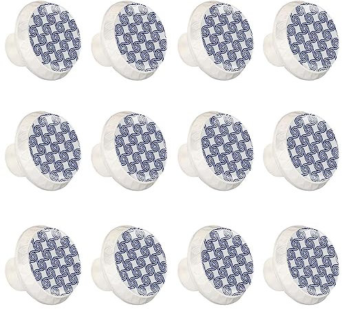 Paquete de 12 pomos para cajón, para armario de cocina, armario, puerta, muebles decorativos, pintura artística especial