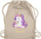 Turnbeutel Rucksack - Einhorn Geschenk Einhörner I Unicorn - Unisize - Naturweiß - personalisierte geschenke mädchen einhornrucksack unicorns with beutel wechselbeutel kita kinderturnbeutel