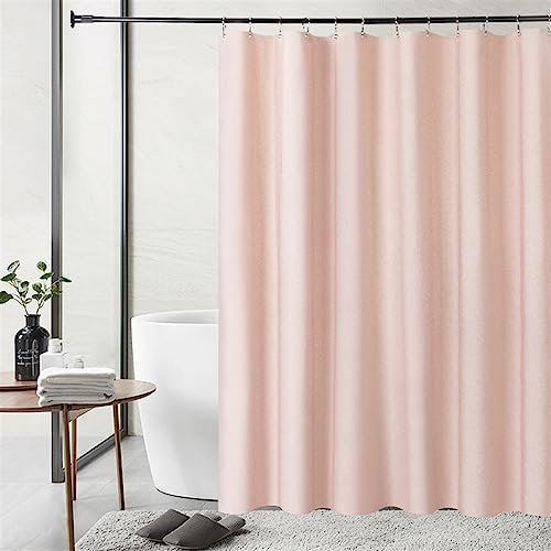 SK Studio Cortina de Ducha, Cortinas de Baño Antimoho, Cortina Ducha Impermeable con 12 Anillos, Cortina Bañera para Ducha o bañera Rosa, 120x180cm