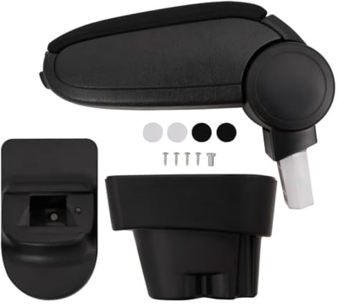 vidaXL Reposabrazos para Coche ABS Negro 12x36x(33,5-48) cm