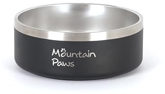 Mountain Paws Non-Slip Stainless Steel Basecamp Dog Bowl | 18cm Diameter | 1.2 Litre