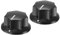 QUARKZMAN Potentiometer Knöpfe Bakelit 33x17mm Lautstärkeregler Knopf Kappe für Gitarre Bass, Lautstärkeregler, Audio 6mm Loch mit 2 Stück Set Schraube Schwarz 2PCS