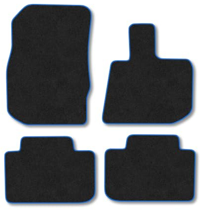 BMW iX3 (2021-2024) Carpet Car Mats | Blue Edge Trim Tailored Fit Floor Mats Full Coverage Protection Accessories Easy Clean Anti Slip Made in the UK