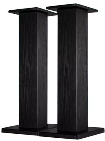 Lautsprecherständer Bodenlautsprecherständer Aus Holz Surround-Sound-Ständer 1 Paar HiFi-Rack-Bücherregalbox Für Heimkinos Kann Mit Sand Gefüllt Werden (Color : Schwarz, S : 60cm/23.6inches)