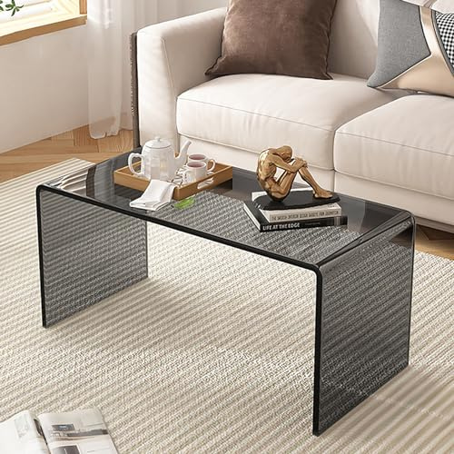 CMYAOYC Moderne Beistelltische Aus Acryl zur Verwendung als Schoßschreibtisch, Couchtisch, Beistelltisch in Wohnzimmern, Schlafzimmern, Terrassen und Büros (Color : Grau, Size : 60 * 30 * 30cm*12mm)